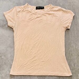 White Fox Boutique Too Blessed Tee - Nude